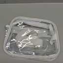 USPECLARE Clear Bag for Stadium Events Clear Purse for Women and Men for Sports Events Concerts Festivals (White)