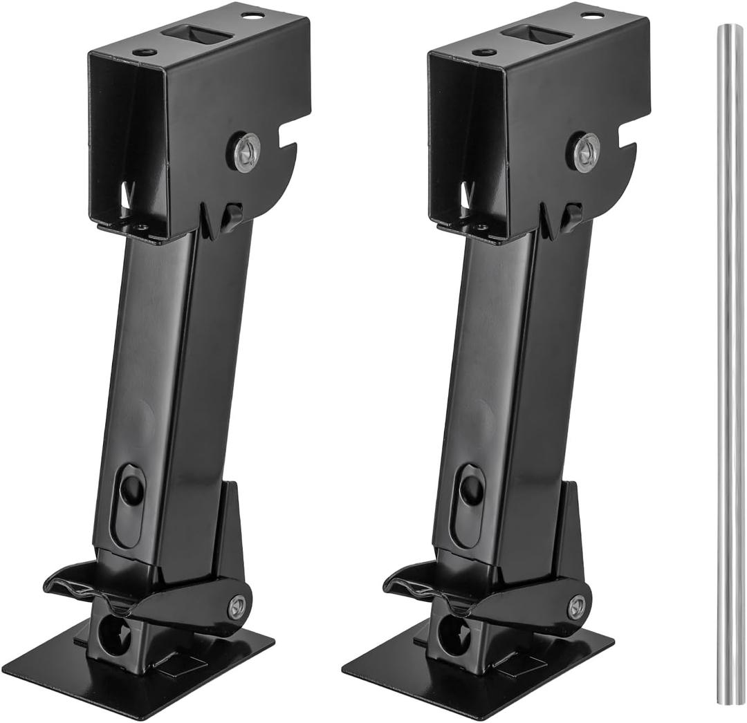 Yesland 2 Pack Trailer Stabilizer Jacks, Telescoping RV Camper Accessories with Adjustment Jack Rod Handle for Travel 450kg(1000 Lbs) Capacity Each, 11.4"-18"