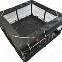 PJYuCien Dog Playpen Outdoor Plus Storage Bag, 24" H 8 Panels Puppy Pen with Square Bottom & Top Cover, Heavy Duty Dog Fence for Camping