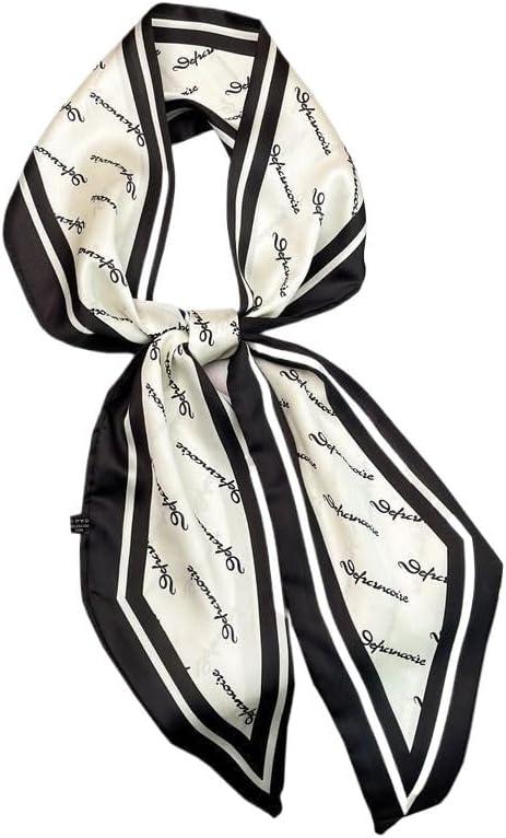 kcctoo 59" Mulberry Silk Like Head Scarf Women's Fashion Square Neck Satin Scarfs for Bag Hair Scarves Gift 59 * 5.9