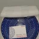 Ceramic Salad Plates Set - 8.5 Inch Small Round Dessert Dishes for Kitchen Dinner Pasta Appetizer Sandwich - Scratch Resistant Porcelain Microwave Oven Dishwasher Safe - Set of 6 - Vintage Blue