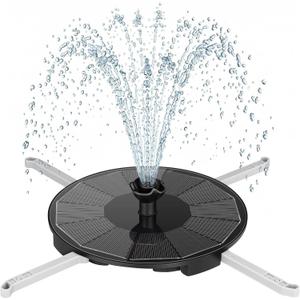 Solar Fountain Pump with 3 Spray Height Adjustment, Upgraded PET Solar Bird Bath Fountains with 6 Nozzles, Solar Water Fountain Pump for Outdoor, Bird Bath, Garden, Pool, Pond