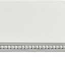 dwellington Farmhouse Display Wood Riser, 12" Decorative Beaded Pedestal Stand, Square Tiered Tray Decor for Kitcher Decor, Countertop (White)