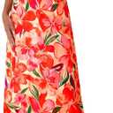 PRETTYGARDEN Spring Dresses for Women 2026 Summer Boho Floral Ruffle Short Sleeve Flowy Beach Wedding Guest Maxi Long Dress Large
