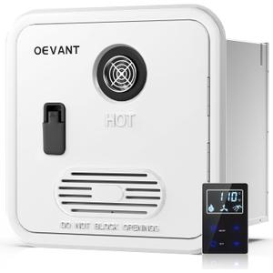 RV Tankless Water Heater,55,000 BTU RV Instant Water Heater with Remote Controller,16x16 inch DoorFront Water Outlet,Propane Gas, DC 12V, CSA Certificated,Compatible with All RVs-White