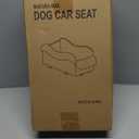 Portable Small Dog Seat for Car, Luxury Center Console Dog Car Seat Booster with Safety Tethers, Anti-Collapse Pet Travel Carseat for SUV, Truck (Black/Grey)