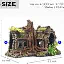 Aquarium Decorations Large Fish Tank Ornament Reptile House Shelter Decor Aquarium Hides with Betta Cave Temple Ruins Tree House Aquarium Landscape Decoration