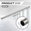 Hicarer 1-1/2" Od 0.06" Wall Thickness 2 Feet Length 304 Stainless Steel Tubing Round Metal Tube Pipe Stainless Steel Pipe Wall Weldable Tubing