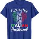 I Love My Italian Husband Europe Country Travel Italy T-Shirt XL