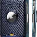 BULLIANT Men Wallet Airtag&Standard Use,Slim Front Pocket Wallet Money Clip for Gifg Men RFID Blocking 11Cards (Purplish Blue3763)