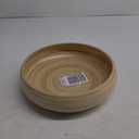 Decorative Wood Bowl Hand Carved Centerpiece Paulownia Round Dough Serving Wooden Bowls For Decor Large, Natural(11.4in)