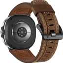 Leather Band Compatible Garmin Venu 2 45mm, Venu 3 Watch Bands, Top Genuine Leather Watch Straps Wristband for Garmin Vivoactive 4/Forerunner 570(47mm)/255/265 Men and Women (Dark Brown)