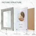 XUANLUO 4x6 Picture Frames Set of 4 Rustic Retro Photo Frame with HD Plastic Cover for Wall Mount and Tabletop Display Family Friends Wedding Gift (Mix Color-4pcs)