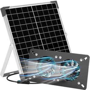 Voltset Solar Fan for Chicken Coop Outside 20W Solar Power Exhaust Fan for Outdoor with Solar Panel for Greenhouse Shed Pet Houses