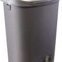 Rubbermaid Classic 13 Gallon Premium Step-On Trash Can with Lid and Stainless-Steel Pedal, Bronze Waste Bin for Kitchen/Home/Garage/Office