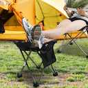 Roptat Pack of 2 Camping Stool, Portable Folding Compact Lightweight Stool Seat for Camping Fishing Hiking Gardening Outdoor Walking Backpacking Travelling and Beach with Carry Bag (Dark Galaxy)