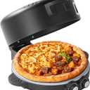 12" Electric Pizza Oven-Countertop Pizza Maker with Timer &Temperatures Control, Perfect for Pizzas/Pancake/Quesadillas/Cookies (black)