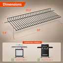Hisencn Grill Warming Rack for Dyna Glo DGF371CRP-D DGH373CRP-D, Warming Upper Rack for Dyna Glo Grill Replacement Parts 3 Burner, Porcelain-Coated Steel Dyna-glo Top Rack