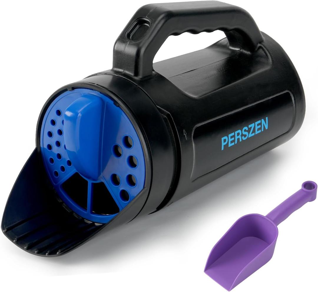 Handheld Spreader for Fertilizer, Grass Seed and Ice Melt, Multi-Use Seed Spreaders for Lawns with Adjustable Openings, 84 Oz Capacity Lawn Spreader for Yards and Garden Care