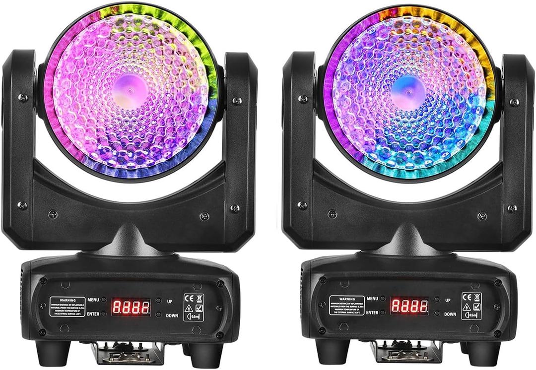 Moving Head dj Lights for Parties - BETOPPER Stage Lights 120W COB LED RGBW 4-in-1 DMX Wash Strobe Light for Parties Live Show Disco Events Concert(2)