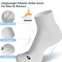 3 Pairs Merino Wool Ankle Socks for Men Women - Athletic Business Casual Running Arch Support Everyday (White, XXL)