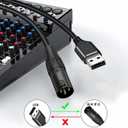 MEEKI USB to XLR Cable,6.6 FT XLR to USB Audio Converter Cable,USB C to XL R Male Output Stereo Audio Cord for Amplifier, Speaker, Mixer Console ect
