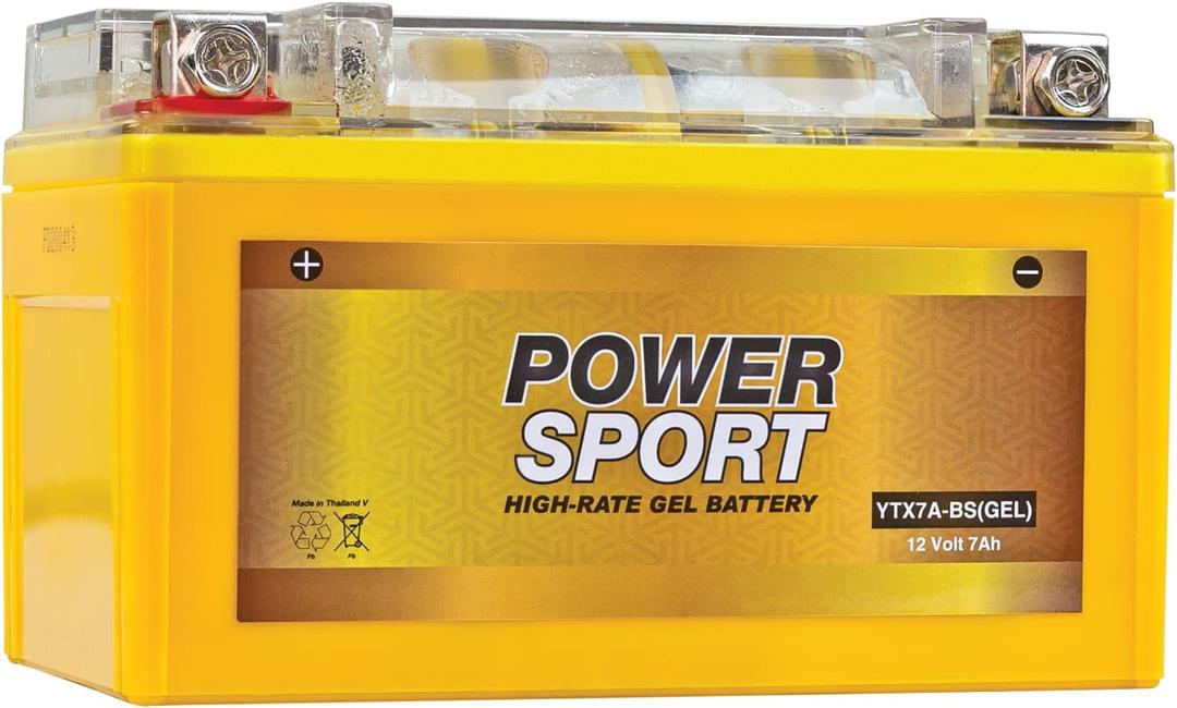 Expert Power YTX7A-BS GEL Battery - 12V 7Ah Motorcycle Battery for ATV, 4 Wheeler, 150CC Scooter, Quad, Moped, Dirt Bike, UTV, Powersports Batteries with Nut and Bolt Terminals
