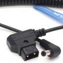 Anton Bauer Power Tap D-Tap to 12V DC2.5 Right Angle Power Coiled Cable for KiPRO LCD Monitor (DC Coiled Cable)