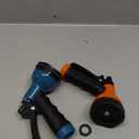Garden Hose Nozzle Sprayer: 2 Pack 10 Watering Patterns Spray Nozzles Heavy Duty Hose Head Hose Attachment (BlueOrange)