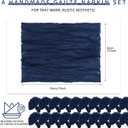 100 Pieces Cloth Napkins Navy Blue Dinner Cheesecloth Napkins for Wedding,Wrinkled Cloth Napkins Bulk for Home Party Rustic Table Decoration, 17 x 17 Inch