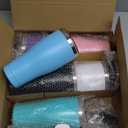 Dongni 30 oz Tumbler with Lid and Straw, Powder Coated Tumbler, Stainless Steel Tumblers Bulk, Insulated Vacuum Double Wall Coffee Travel MugMix 6 pack