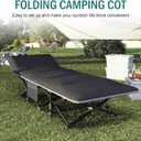 Mopaicot Camping Cot for Adults, Folding Bed with Comfortable Cushion, Tent Portable Sleeping Bed with Carry Bag for Camp, Office Use, Outdoor, Traveling Supports 450 lbs, Large