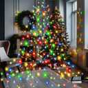 Easy Christmas Tree Lights Indoor Outdoor, 420 LED Christmas String Lights 8.2FT x 12 Lines with 8 Modes & Timer, Waterproof Twinkle Lights Plug in for 6FT Xmas Tree Christmas Decoration (Multicolor)