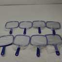 Geetery 12 Pcs Hand Mirror Handheld Makeup Mirrors with Handle Wall Mount for Cosmetic Bathroom Home Barber Salon Travel Portable Beauty School Gift for Women Student 6.69 x 9.45 Inch(Blue)