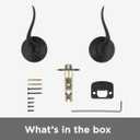 Kwikset Tustin Interior Passage Door Handle, Lever For Closet and Hallway Doors, Reversible Non-Locking Handle Lever, Matte Black, with Microban Protection (1 Pack)