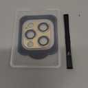 Uyiton for iPhone 12 Pro Max Camera Lens Protector, [Drop Protection][Strong Adsorption] 9H Tempered Glass Camera Cover Screen Metal Ring Case Friendly Scratch Resistant Easy to Install - Gold