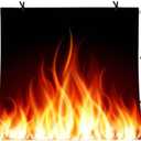 MTMETY 5x5Ft Fire Bonfire Backdrop Pure Sample Black Fireplace Winter Background Family Vinyl Studio Props Photo GEME093