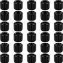 Suclain 20 Pieces 0.7 Inch Chime Candle Holder Small Candle Holders Ceramic Holder for Rituals, Spells, Vigil, Altar, Witchcraft, Wiccan Supplies(Black)