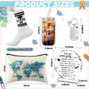 5 Pcs Graduation Gifts Set for Her Class of 2026 Congrats Grad Gift with Makeup Bag Sock Keychain Coffee Glass She Went to Change The World Positive for Senior High Friend Roomate Women Sister