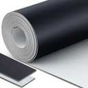 Lounsweer 18 Inch Wide 25 Foot Length Black Conveyor Belt Material PVC 120 Cover One Side Conveyor Belt Extra Long Fiber Fabric Bottom Layer Industrial Drive Polyester Repair Conveying Belts