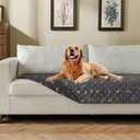 Reversible Dog Bed Cover with Waterproof Lining, Water Resistant Slipcover Furniture Protector and Pet Blanket, Washable Couch Cover for Kids, Dogs, Pets.(Gray/Light Gray,30"x53")