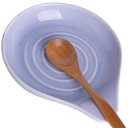 KITCHENLESTAR Large Ceramic Spoon Rest – 6.2 x 5.2 Inch Heat-Resistant Nonstick Spoon Holder for Stove Top, Glossy Finish, Dishwasher Safe, Stable & Heavy Duty for Cooking Utensils(Light Purple 1pc)
