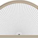 Half Circle Window Shade Arch Window Cellular Light Filtering Shades Cordless for Half Moon Window Shade no Drill Honeycomb Light Filtering Blinds Easy to Cut and Install (White 36" X 72")