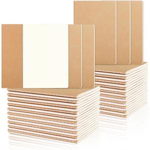 48 Pack A6 Dot Grid Paper Notebook, Small Dot Grid Journal Notebook, Pocket Dot Grid Subject Notebooks Wire-Bound with Kraft Cover, 30 Sheets / 60 Dot Grid Pages