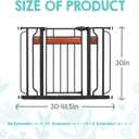 Regalo Safety 30-41.5 Extra Wide Baby Gate for Doorways & Bottom of Stairs, Pressure Mounted Wood Accent Gate with Door, Tested & Safe for 30 Years, American Designed, American Owned