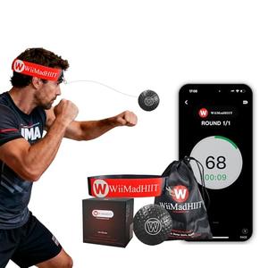 WiiMad Boxing Reflex Ball with Punch Counter App, Punching Ball with Headband, Workout Toy for Kids Teen Adults, Hand Eye Coordination Training | Boxing Equipment, Home Fun Punch Game