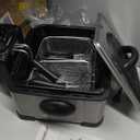 Elite Gourmet EDF-401T Electric 4.5 Qt. / 17 Cup Immersion Deep Fryer 3-Baskets, 1700-Watt, Timer Control Adjustable Temperature, Lid with Viewing Window and Odor Free Filter