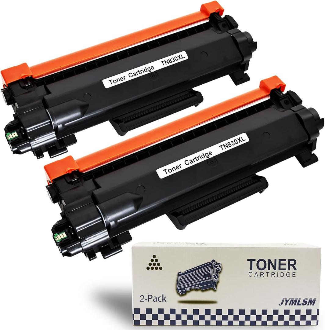 TN830XL Toner Cartridge Replacement for Brother DCP-L2640DW HL-L2460DW HL-L2480DW HL-L2400D HL-L2405W MFC-L2820DW Printers, TN830XL TN830 TN 830 Black Toner Cartridges (2 Pack) (orange)