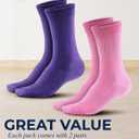 2 x Pembrook Premium Diabetic Compression Crew Socks for Women - Running Socks, Short Compression Socks for Women - 2 Pairs (Large)