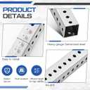 8 ft H x 1-3/4 in W Square Sign Post with 7/16" Dia Mounting Holes Galvanized Steel Metal Poles Outside Rust Resistant Industrial Perforated Tube for Street, Parking, Construction (Silver)